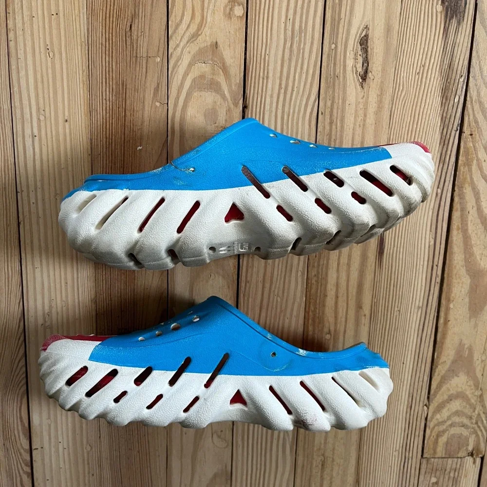 Marvel Crocs Echo Clog Captain America Avengers Blue Red‎ White Junior Size 6